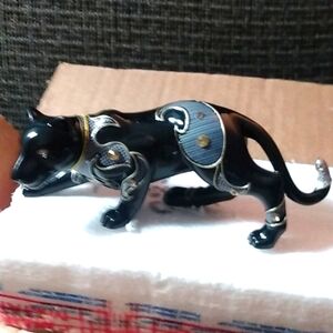 Stunning Black 🖤 Panther Figure With Yellow 💛 Citrine Like Stones NWT